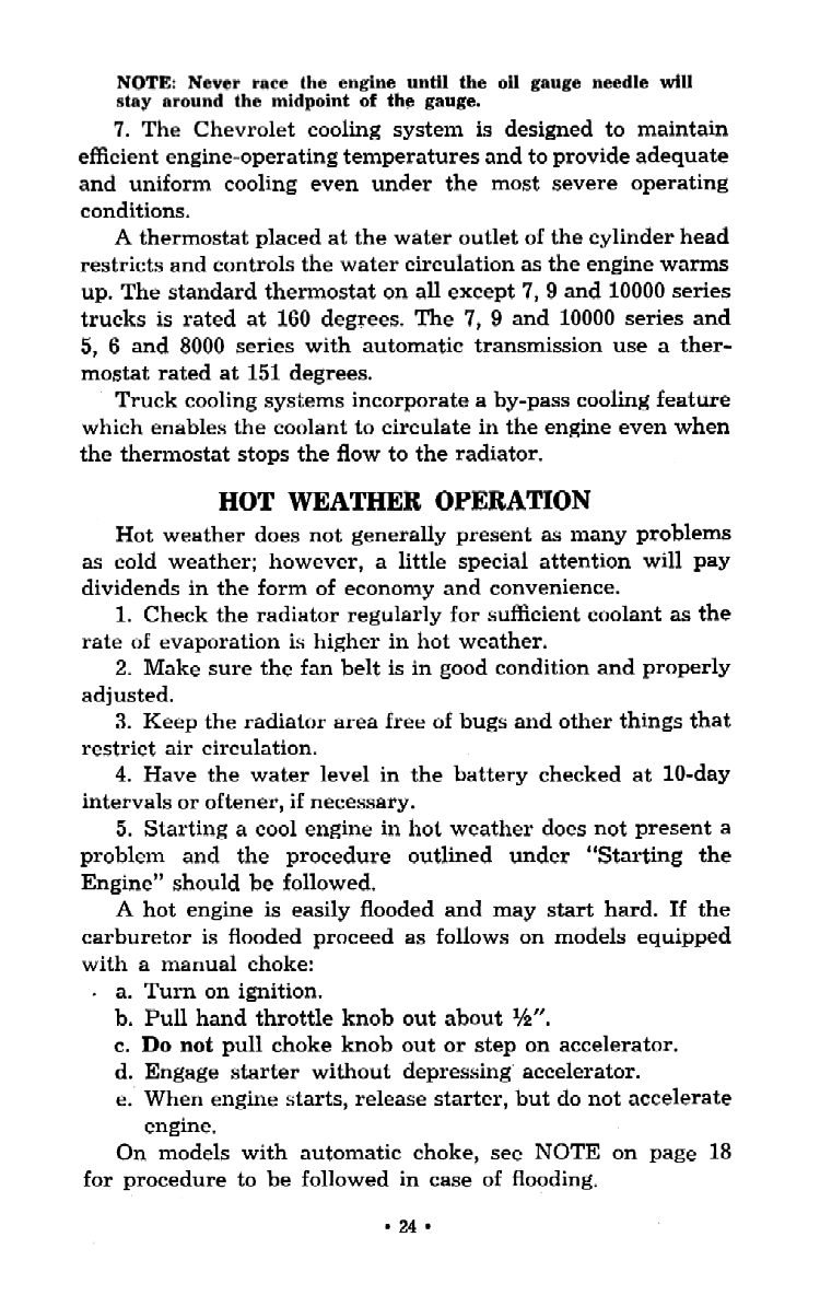 1957 Chevrolet Trucks Operators Manual Page 78